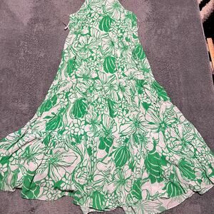 Lilly Pulitzer Maxi Dress Small Halter Pockets Kiss My Tulip Spearmint Beccalynn